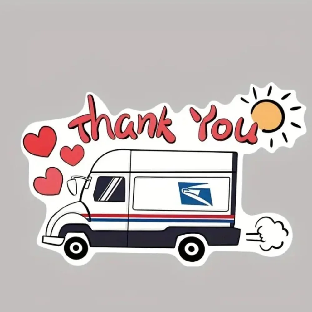Postal Worker Thank You Sticker